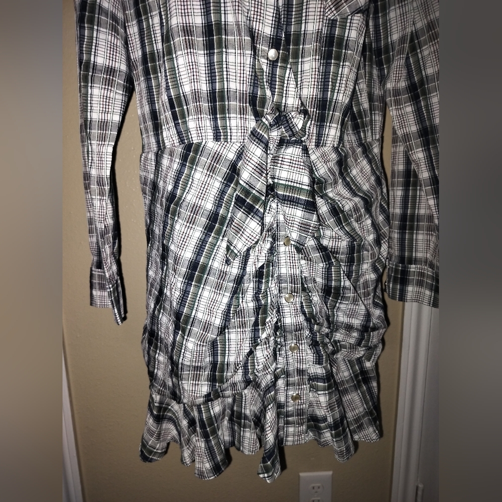 Veronica Beard Valle Plaid Mini-Dress Sz 8 - Picture 6 of 9